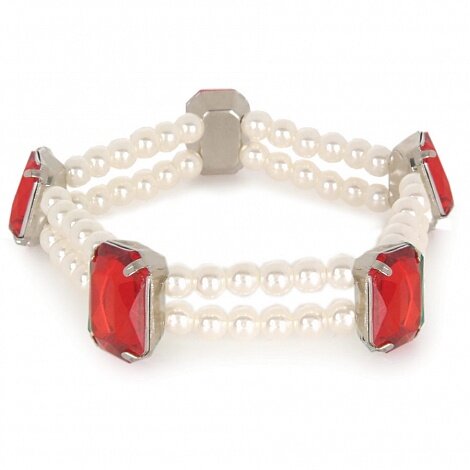 Ожерелье жемчужное / красный PA-JW 067