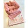 Комплект лежанка с одеялом "Paradis" /  розовая 1961